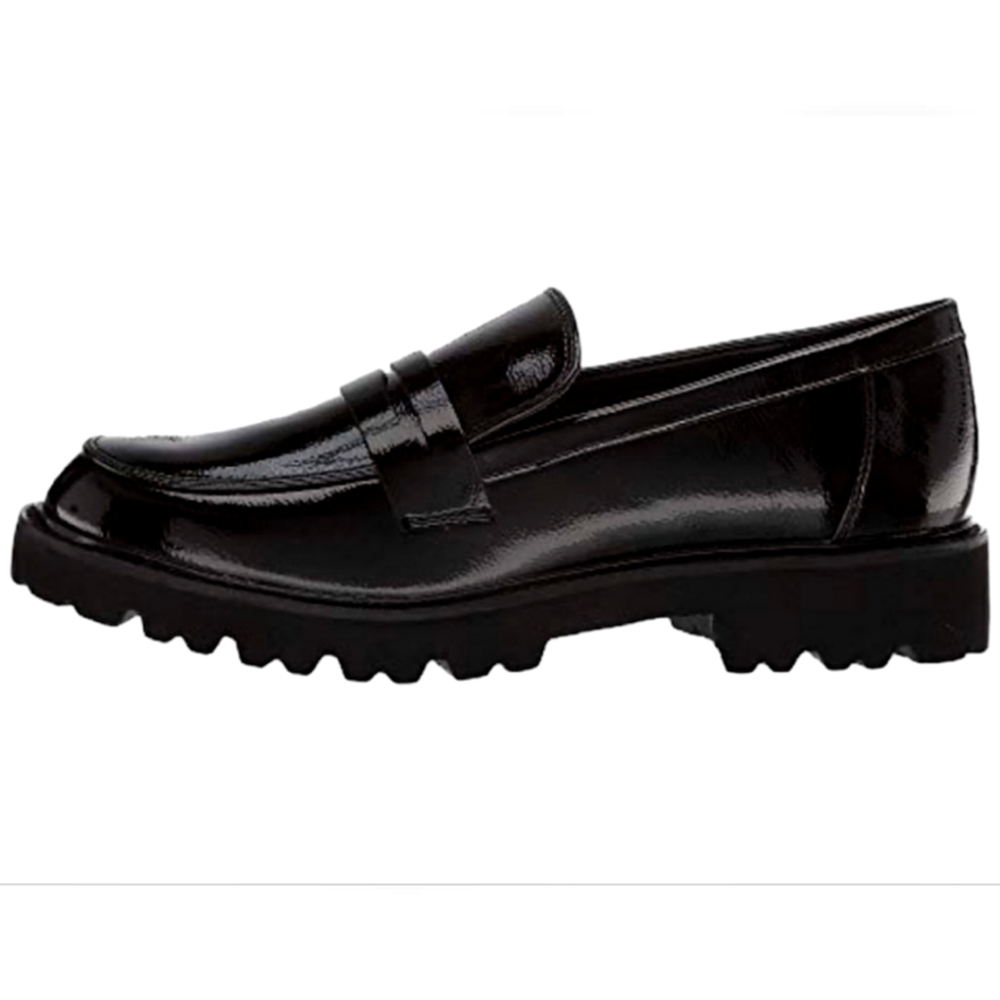 JANE AND THE SHOE faux patent leather lottie Penny loafer size 8.5